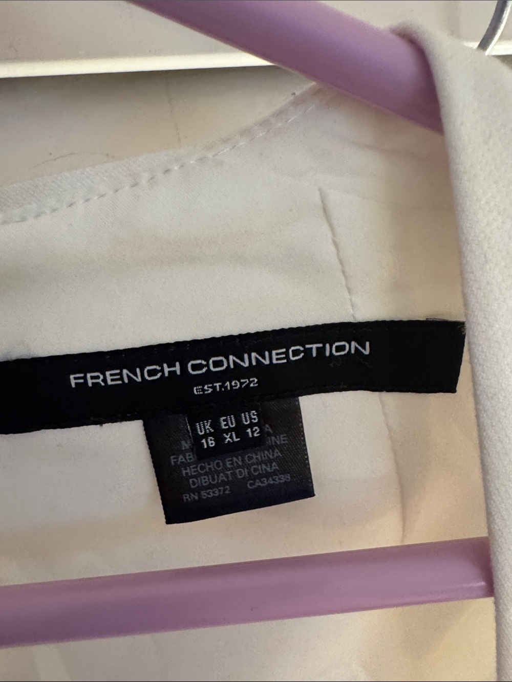 French Connection Ruth Whisper Square Neck Sleeveless Mini Dress NWOT Size 12 - Picture 6 of 6